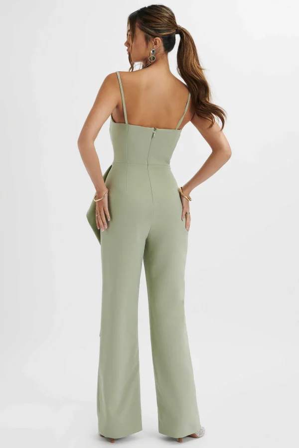 Lavish Alice Ada Waterfall Frill Jumpsuit In Sage Green Online