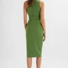 Lavish Alice Brielle Obi Belt Halterneck Midi Dress In Green Cheap