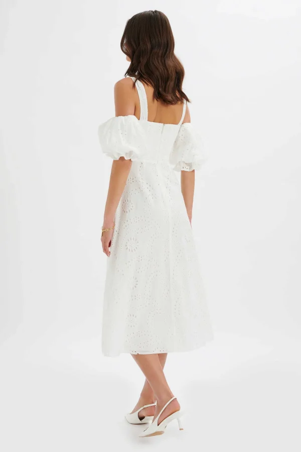 Lavish Alice Charli Off Shoulder Broderie Dress In White Best