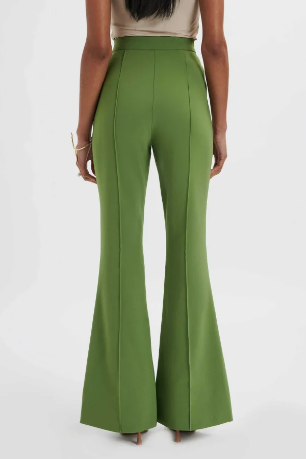 Lavish Alice Emelie Fit & Flare Tailored Trouser In Green Flash Sale