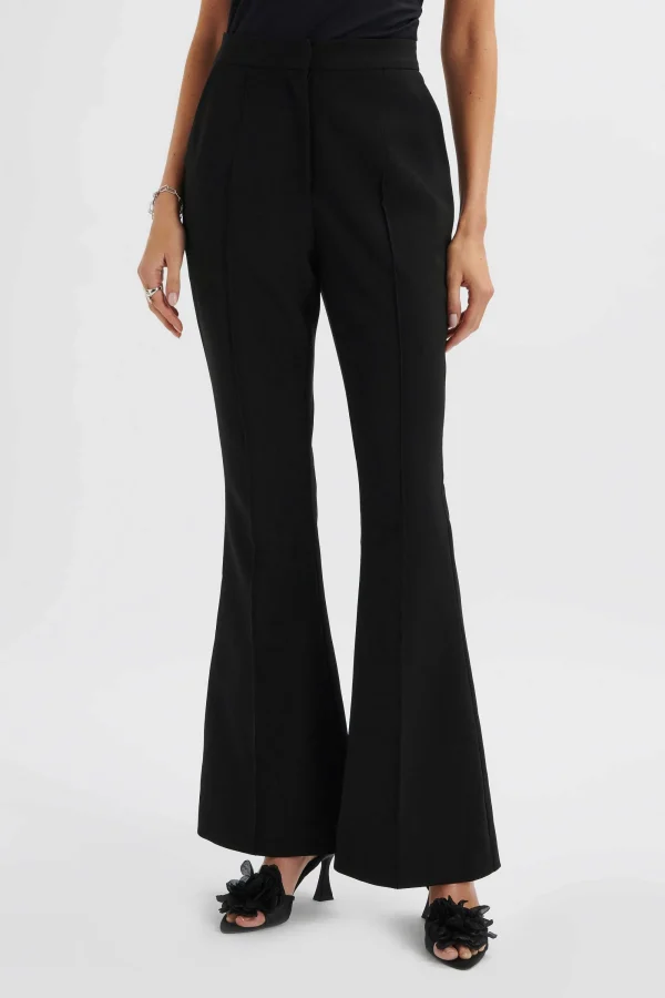 Lavish Alice Emelie Fit & Flare Tailored Trouser In Black Cheap