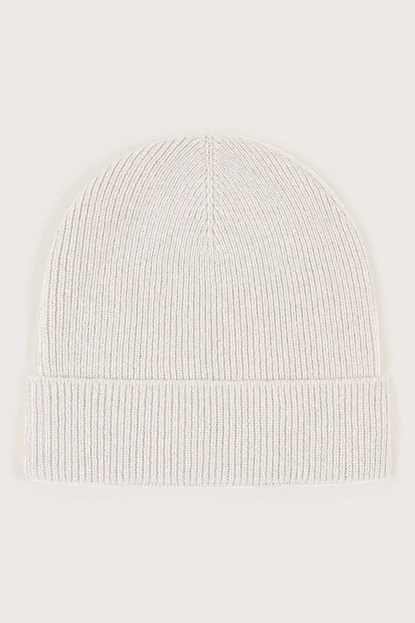 Lavish Alice Ezra Knitted Cashmere Blend Beanie In Sand Sale