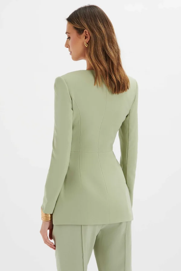 Lavish Alice Freja Tailored Bandeau Blazer In Sage Green Best