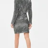 Lavish Alice Jade Ruched Sequin Mini Dress In Grey Sequin Shop