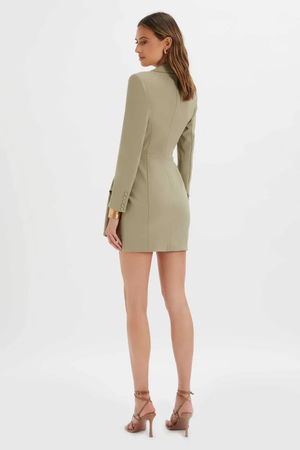 Lavish Alice Lucy Wrap Blazer Mini Dress In Sage Green Fashion