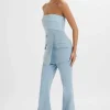 Lavish Alice Macie Bandeau Tailored Jumpsuit In Cornflower Blue Best Sale