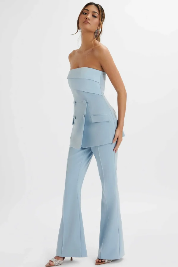 Lavish Alice Macie Bandeau Tailored Jumpsuit In Cornflower Blue Best Sale