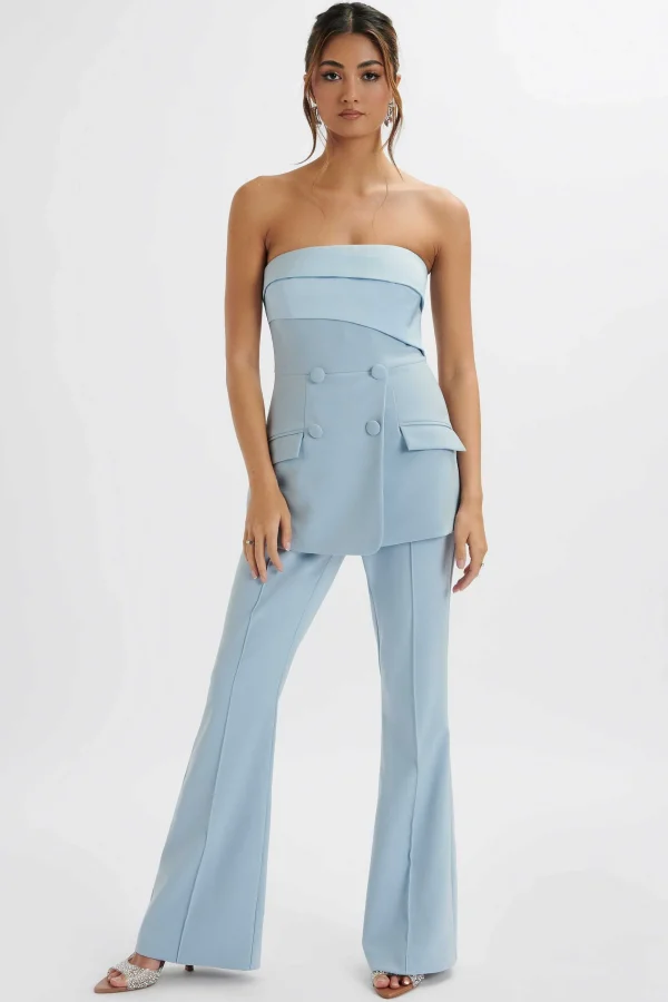 Lavish Alice Macie Bandeau Tailored Jumpsuit In Cornflower Blue Best Sale