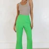 Lavish Alice Raquel Fit And Flare Trouser In Apple Green Hot