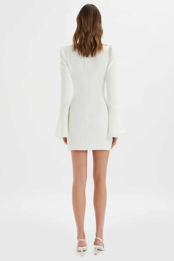 Lavish Alice Rebeccah Flared Sleeve Blazer Mini Dress In White Best