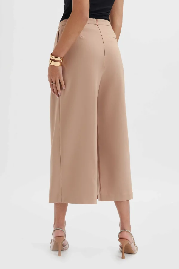 Lavish Alice Siya Wrap Culotte Trousers In Camel Cheap