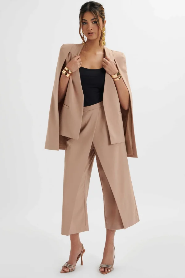 Lavish Alice Siya Wrap Culotte Trousers In Camel Cheap