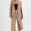 Lavish Alice Zendaya Classic Cape Blazer Jacket In Camel Cheap