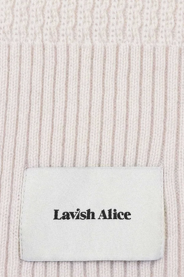 Lavish Alice Zoha Knitted Cashmere Blend Scarf In Sand Sale